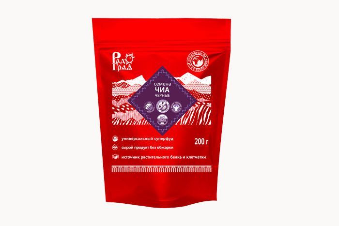 СЕМЕНА ЧИА ЧЕРНЫЕ В КОРОБКЕ 200ГР