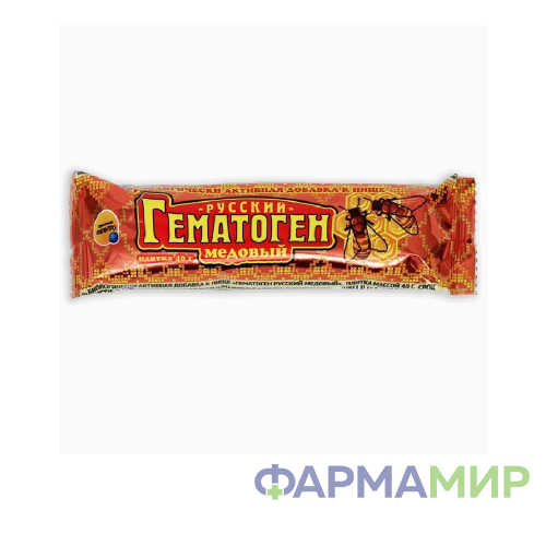 Гематоген РУССКИЙ Медовый 40г (НДС)_Монтажная область 1