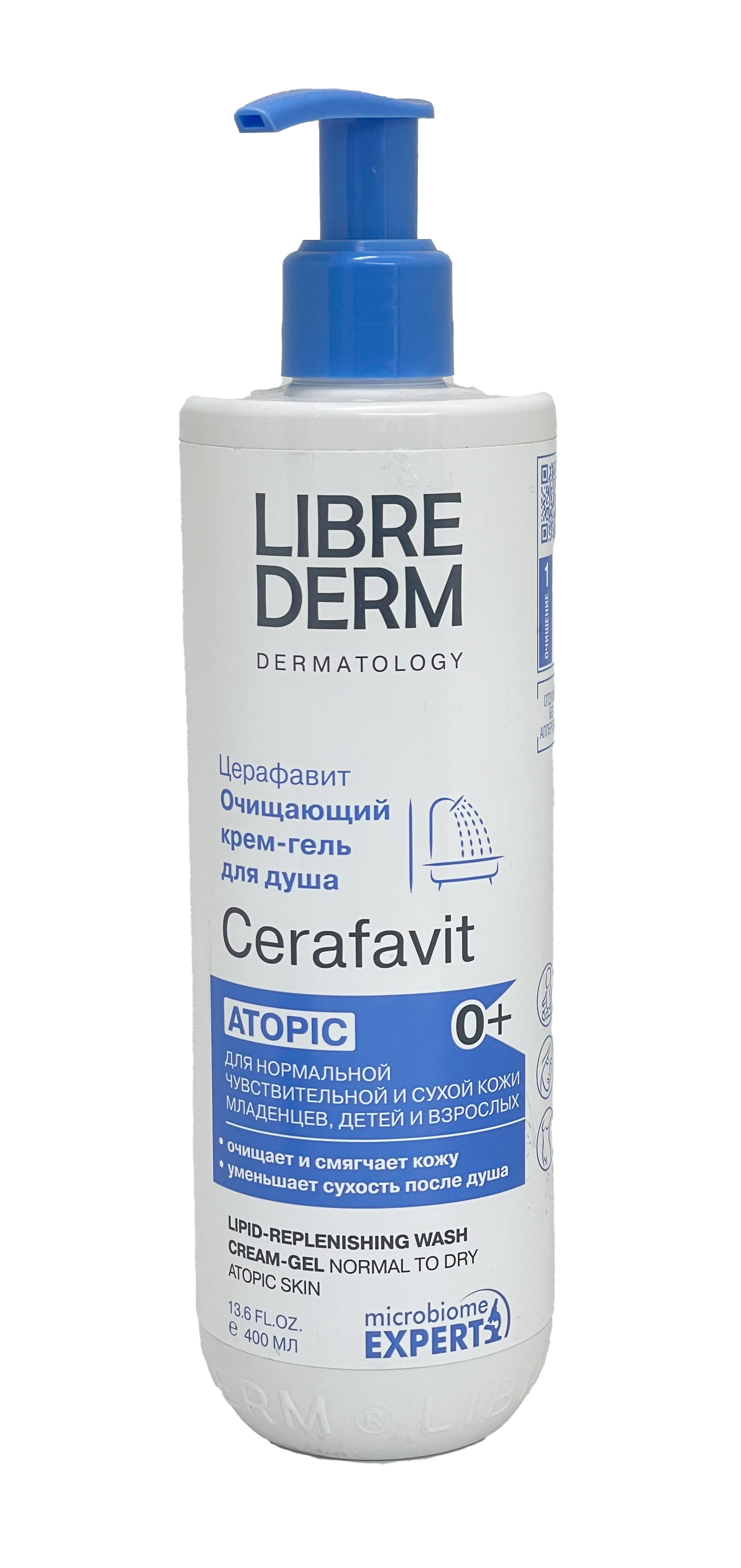 Крем-гель д/душа ЛИБРЕДЕРМ CERAFAVIT очищающий 400мл (НДС)