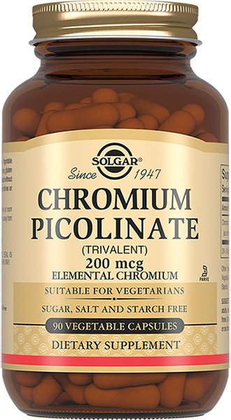 ХРОМ ПИКОЛИНАТ 200МКГ №90 КАПС СОЛГАР (SOLGAR)