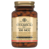 НАТУРАЛЬНЫЙ ВИТАМИН К2 100МГ №50 КАПС СОЛГАР (SOLGAR)