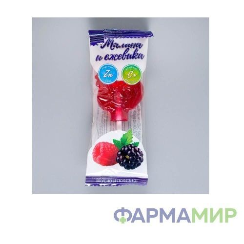 Леденцовая карамель АЗБУКА ЗДОРОВЬЯ Витамин С Малина Ежевика 17г (25) (НДС)_Монтажная область 1