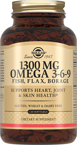 КОМПЛЕКС ЖИРНЫХ КИСЛОТ 1300МГ ОМЕГА 3-6-9 №120 КАПС СОЛГАР (SOLGAR)