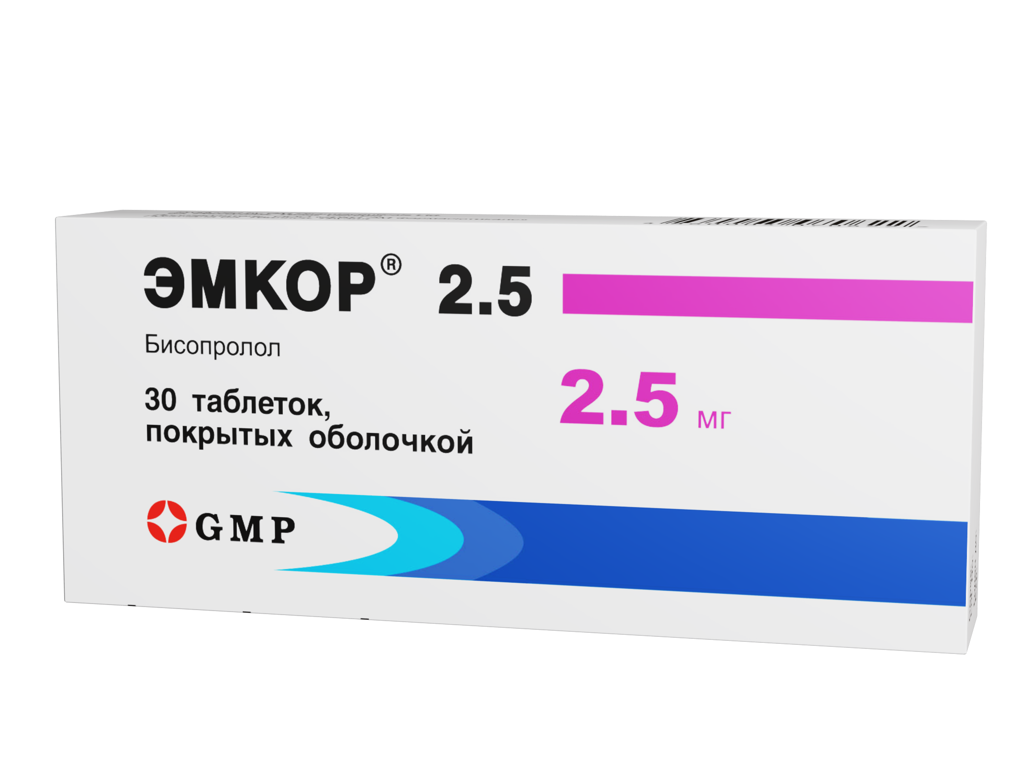 ЭМКОР 2,5МГ №30 ТАБЛ