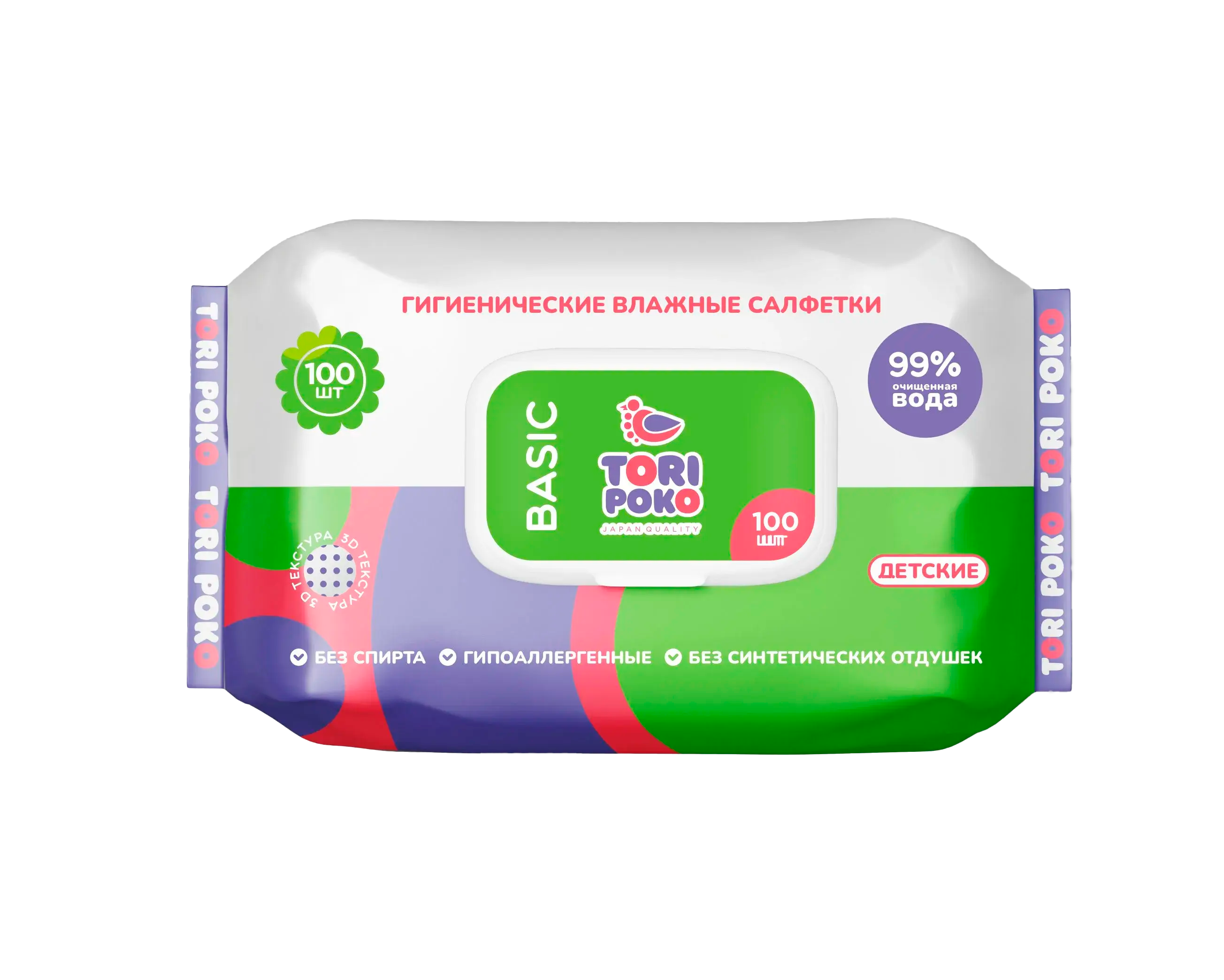 САЛФЕТКИ ВЛАЖНЫЕ TORI POKO №100