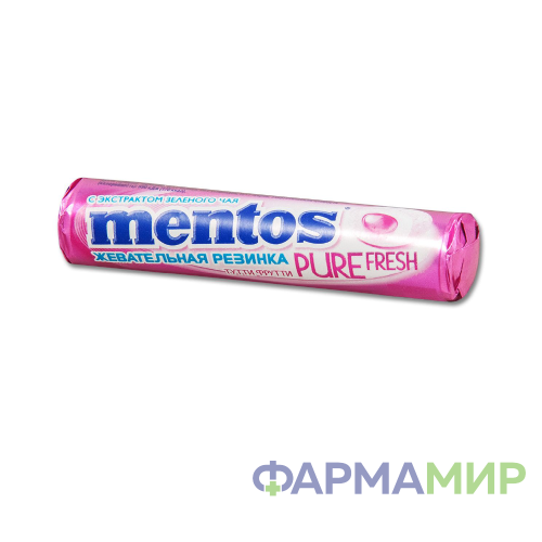 Резинка жевательная MENTOS (МЕНТОС) PURE Fresh Тутти Фрутти 15,5г_Монтажная область 1