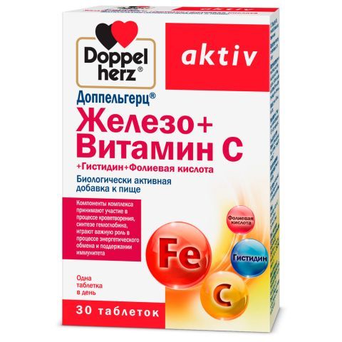 ДОППЕЛЬГЕРЦ AKTIV ЖЕЛЕЗО+ВИТ С AKTIV №30 ТАБЛ