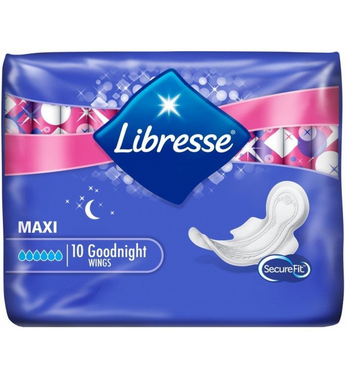 ПРОКЛАДКИ LIBRESSE (ЛИБРЕС) MAXI GOOD NIGHT 10ШТ