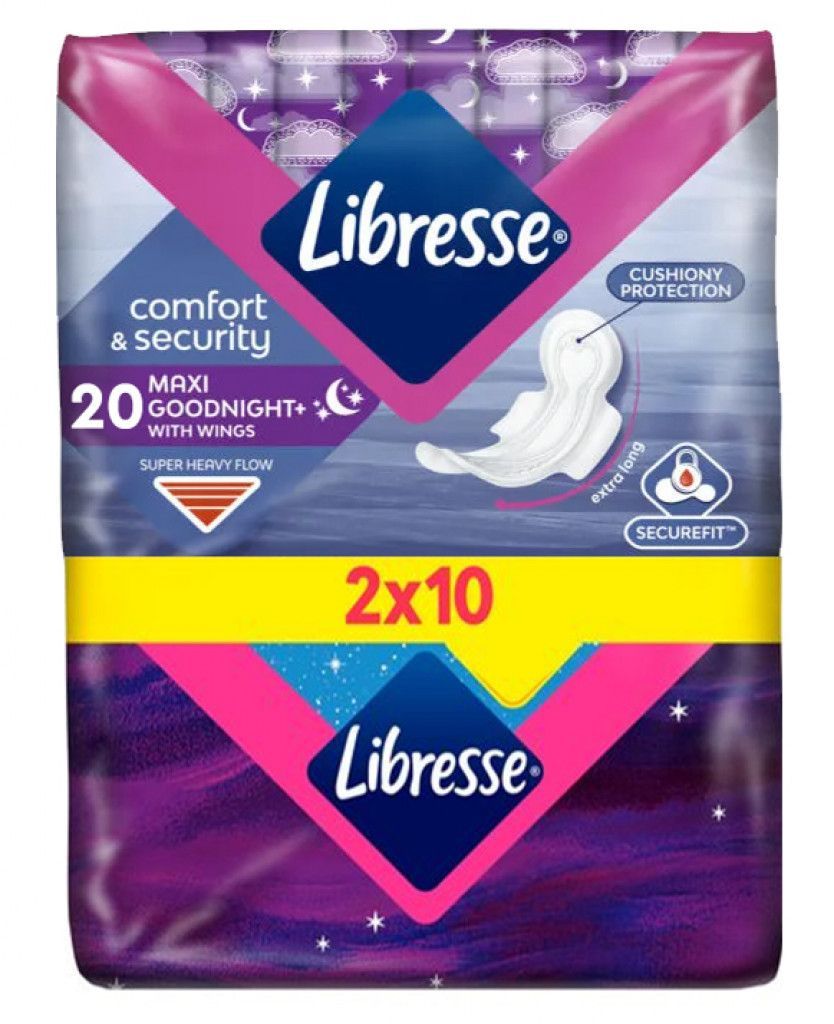ПРОКЛАДКИ LIBRESSE (ЛИБРЕС) MAXI GOOD NIGHT 20ШТ