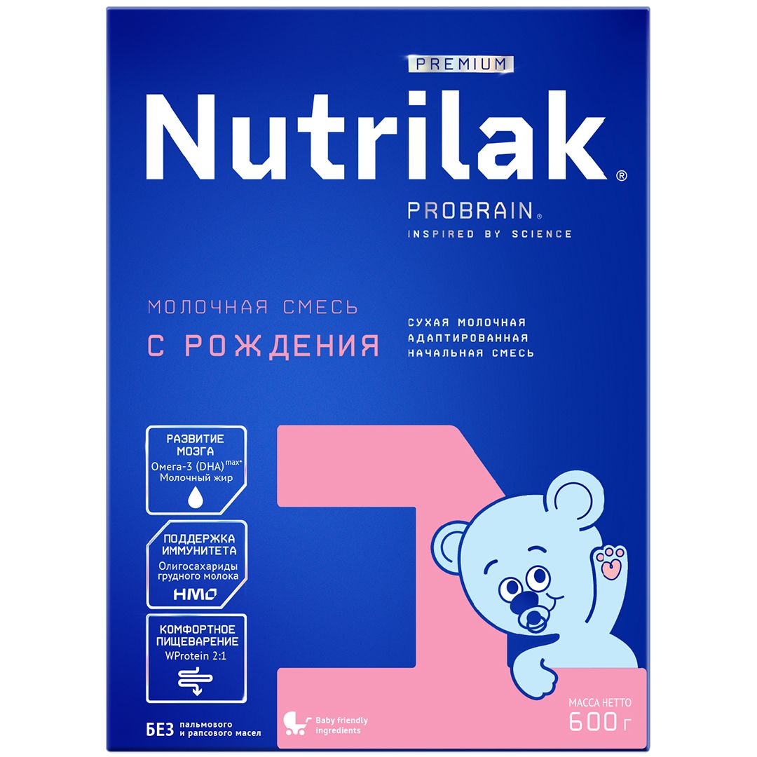 СМЕСЬ МОЛОЧНАЯ NUTRILAK (НУТРИЛАК) PREMIUM №1 C 0 ДО 6МЕС 600ГР