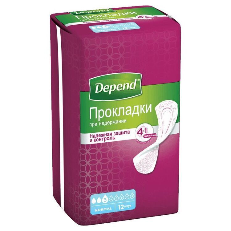 ПРОКЛАДКИ УРОЛОГИЧЕСКИЕ DEPEND (ДЕПЕНД) NORMAL №12