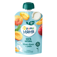 ПЮРЕ Д/ДЕТЕЙ ФРУТО НЯНЯ ЯБЛОКО АБРИКОС СЛИВКИ 90ГР