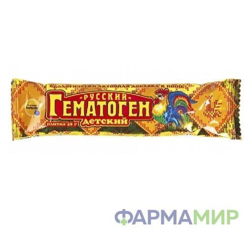 Гематоген РУССКИЙ Детский 40г (НДС)_Монтажная область 1