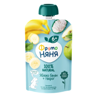 ПЮРЕ Д/ДЕТЕЙ ФРУТО НЯНЯ ЯБЛОКО БАНАН ТВОРОГ 90ГР