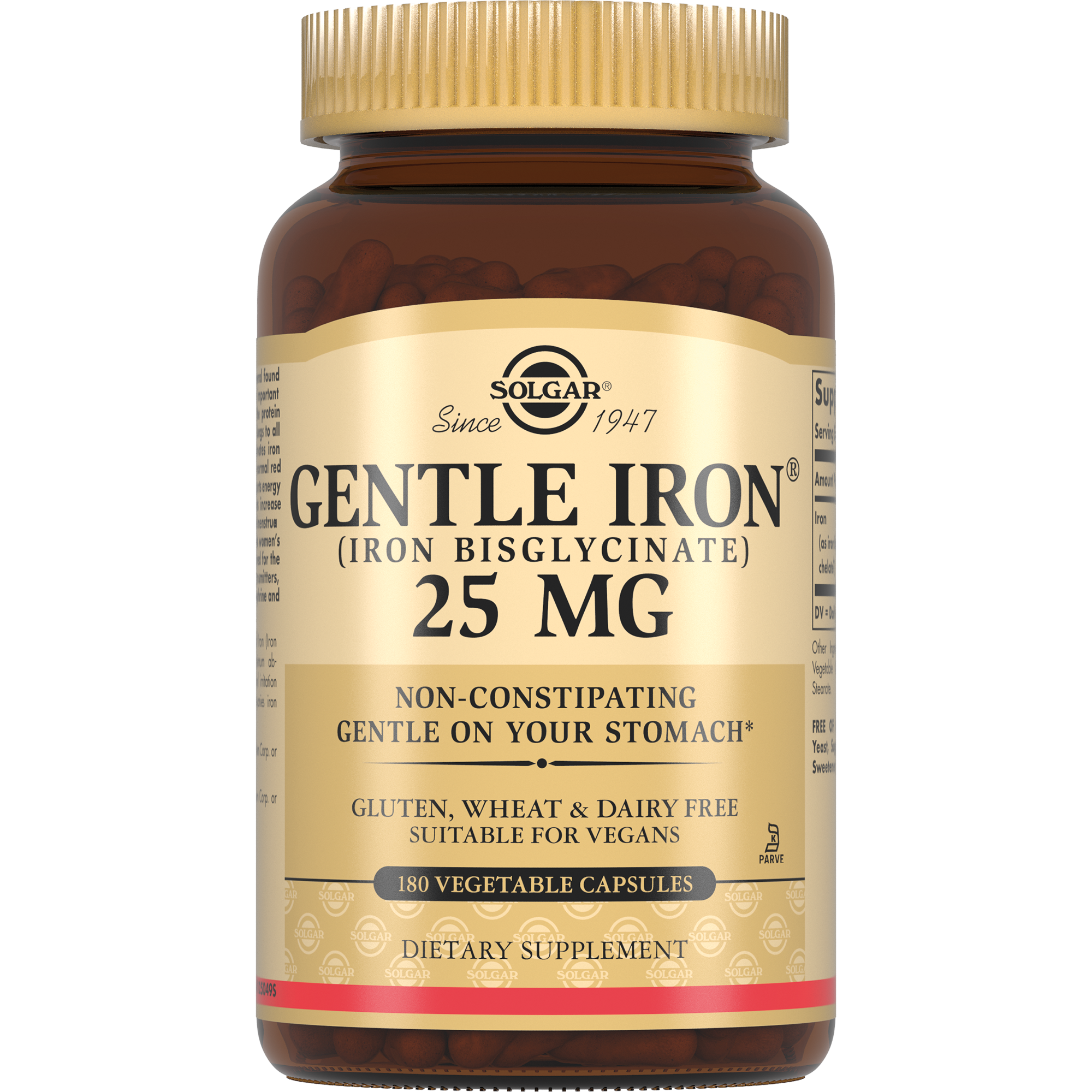 ЖЕЛЕЗО ЛЕГКОДОСТУПНОЕ ДЖЕНТЕЛ АЙРОН №180 КАПС СОЛГАР (SOLGAR) (0)