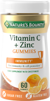 ВИТАМИН С + ЦИНК ГАММИС №60 ЖЕВ ПАСТ NATURES'S BOUNTY (НЕЙЧЕРЕС БАУНТИ)