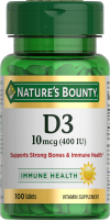 ВИТАМИН Д3 400МЕ №100 ТАБЛ NATURES'S BOUNTY (НЕЙЧЕРЕС БАУНТИ)