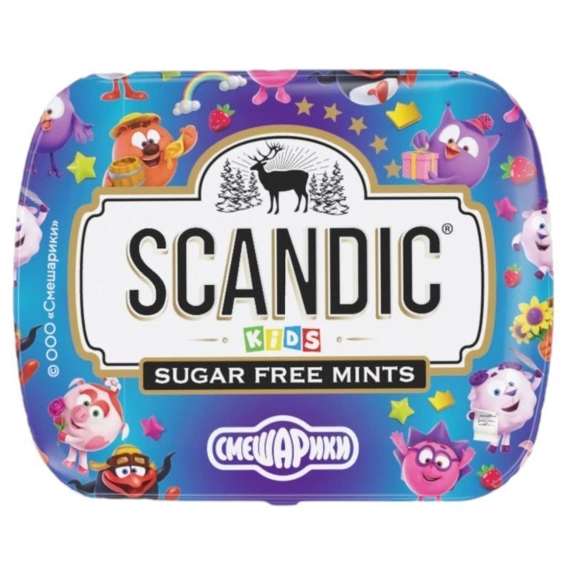 КОНФЕТЫ SCANDIC (СКАНДИК) Б/САХ ТУТТИ-ФРУТТИ СМЕШАРИКИ 14ГР