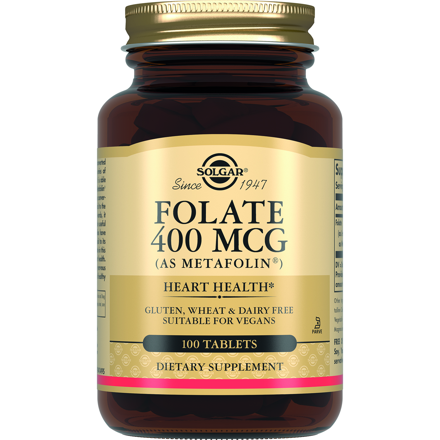 ФОЛАТ 400МКГ МЕТАФОЛИН №100 ТАБЛ СОЛГАР (SOLGAR)