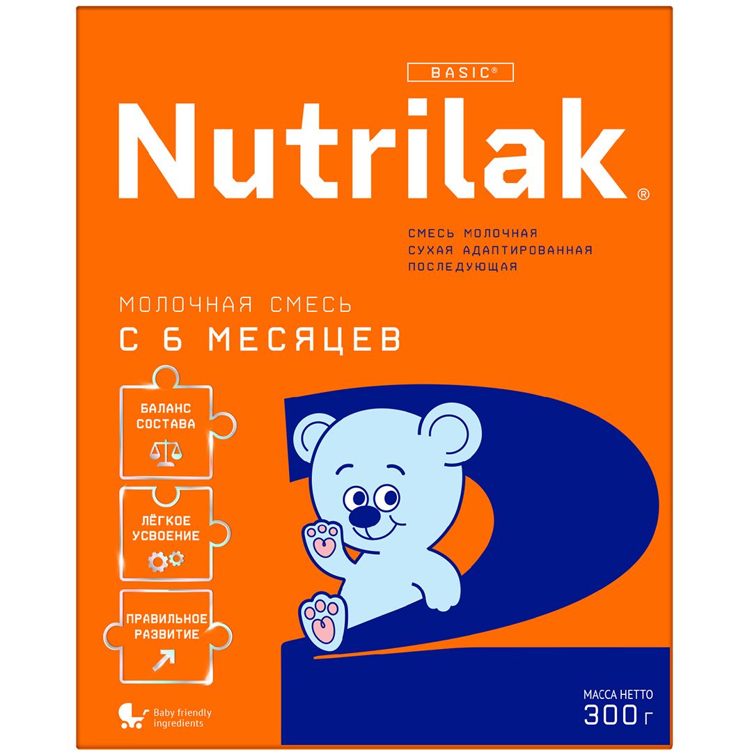 СМЕСЬ МОЛОЧНАЯ NUTRILAK (НУТРИЛАК) №2 ПОСЛЕДУЮЩАЯ 300ГР