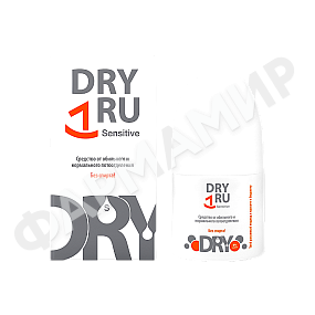 АНТИПЕРСПИРАНТ РОЛИКОВЫЙ DRY RU (ДРАЙ РУ) SENSITIVE 50МЛ