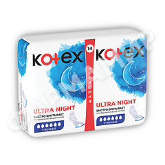 ПРОКЛАДКИ KOTEX (КОТЕКС) ULTRA НОЧНЫЕ 6К 14ШТ