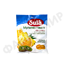 Карамель SULA (СУЛА) Лесная Ягода с Витамином С 60г