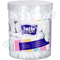 ВАТНЫЕ ПАЛОЧКИ BELLA (БЕЛЛА) 100ШТ КОРОБ КРУГЛ