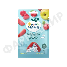 ФРУКТОВЫЕ КУСОЧКИ ФРУТО НЯНЯ ЯБЛОКО МАЛИНА 15ГР
