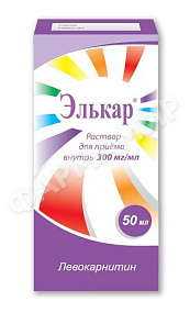 ЭЛЬКАР 300МГ 50МЛ Д/ПРИЕМА ВНУТРЬ