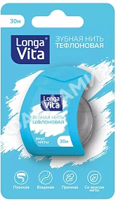 НИТЬ ЗУБНАЯ LONGA VITA (ЛОНГА ВИТА) 30М ТЕФЛОН