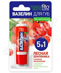 ВАЗЕЛИН Д/ГУБ FITO КОСМЕТИК (ФИТОКОСМЕТИК) 4,5ГР ЛЕСНАЯ ЗЕМЛЯНИКА