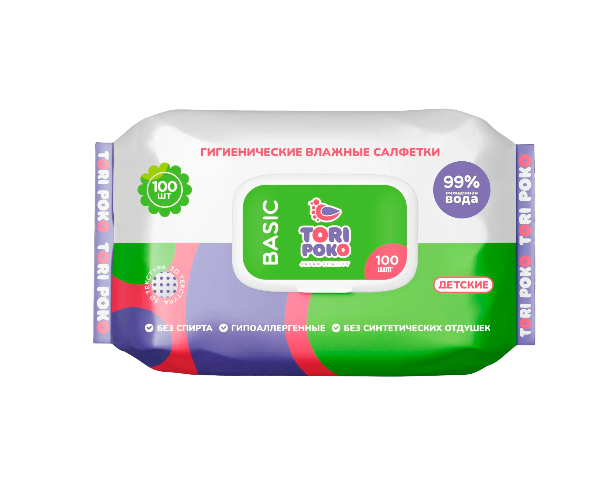 САЛФЕТКИ ВЛАЖНЫЕ TORI POKO №100