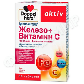 ДОППЕЛЬГЕРЦ AKTIV ЖЕЛЕЗО+ВИТ С AKTIV №30 ТАБЛ