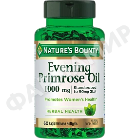 МАСЛО ПРИМУЛЫ ВЕЧЕРНЕЙ 1000МГ КАПС №60 NATURES'S BOUNTY (НЕЙЧЕРЕС БАУНТИ)