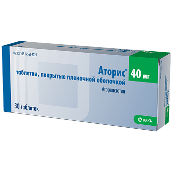 АТОРИС 40МГ №30 ТАБЛ