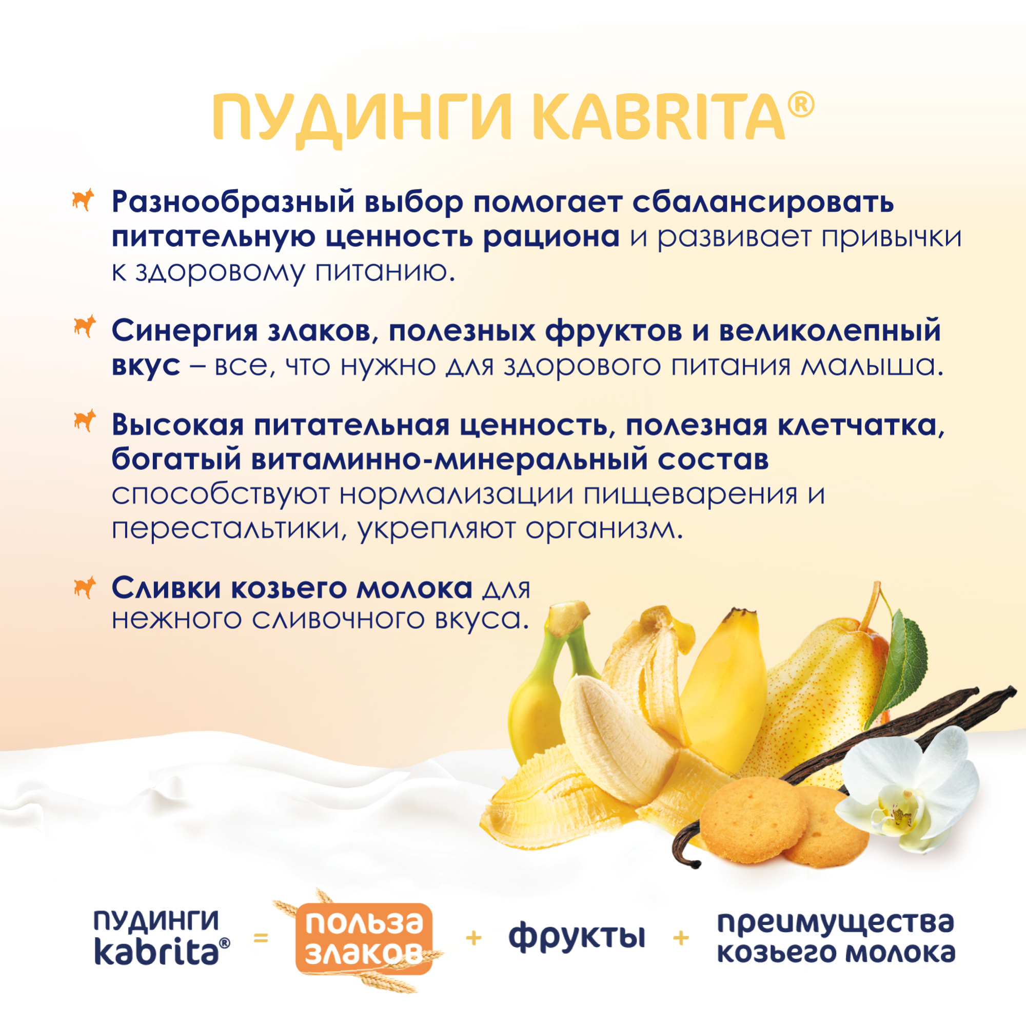 ПЮРЕ Д/ДЕТЕЙ KABRITA (КАБРИТА) ВАНИЛЬНЫЙ ПУДИНГ 100ГР ПЮРЕ Д/ДЕТЕЙ KABRITA (КАБРИТА) ВАНИЛЬНЫЙ ПУДИНГ 100ГР