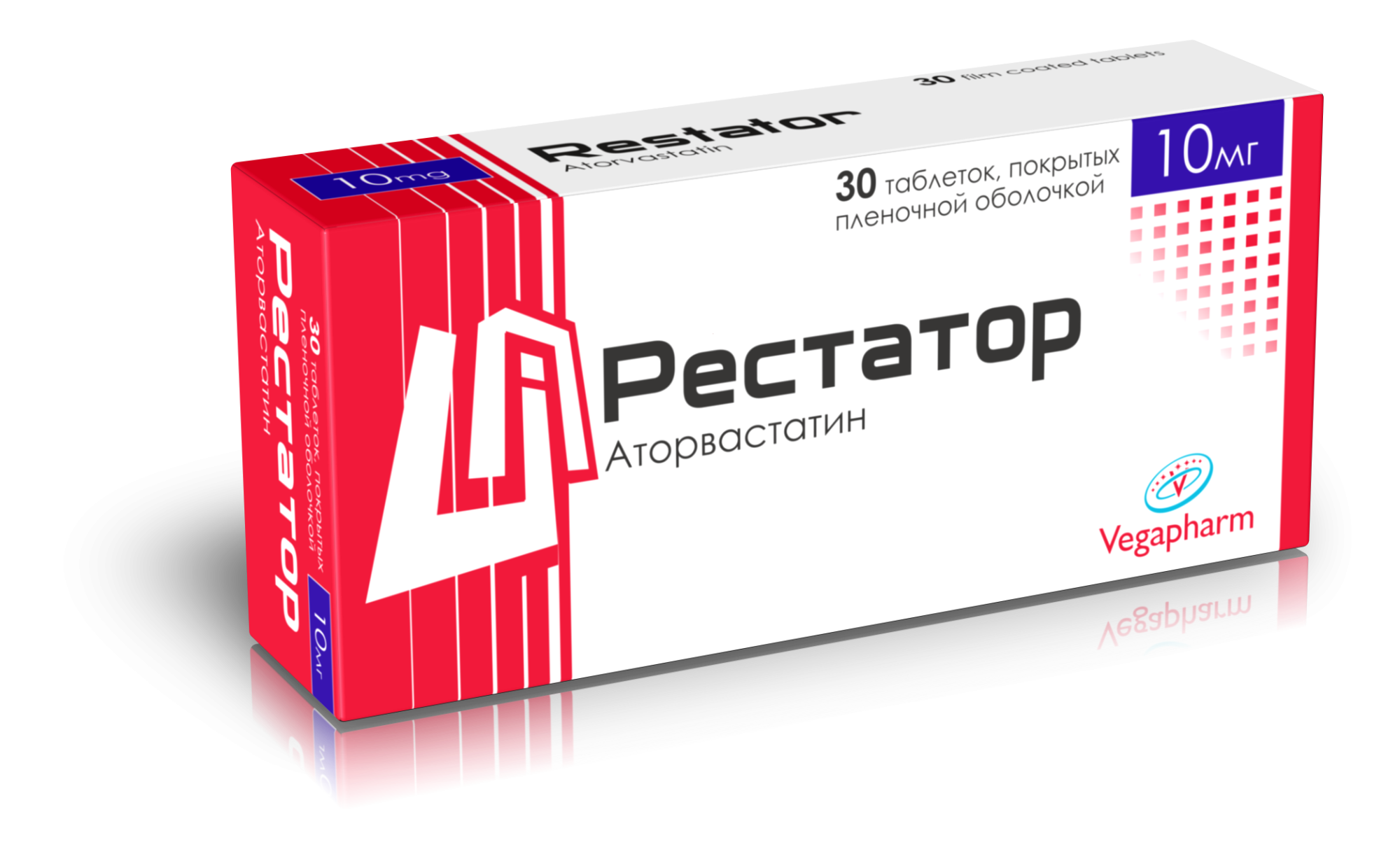 РЕСТАТОР 10МГ №30 ТАБЛ