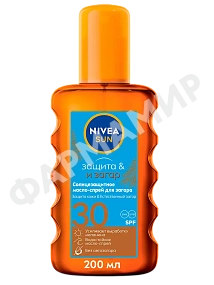МАСЛО- Д/ЗАГАРА СОЛНЦЕЗАЩИТНОЕ NIVEA (НИВЕА) SPF30 200МЛ СПРЕЙ