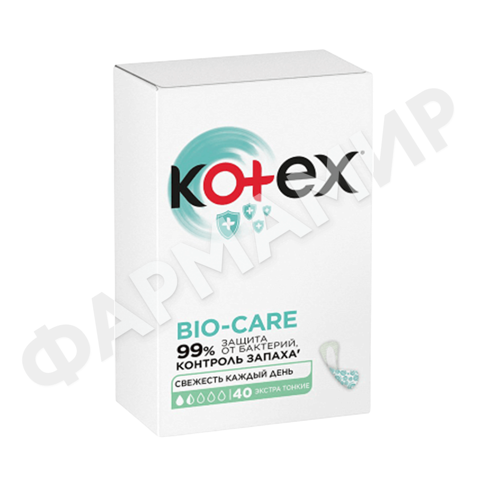 ПРОКЛАДКИ KOTEX (КОТЕКС) BIO-CARE ЭКСТРА ТОНКИЕ 40ШТ