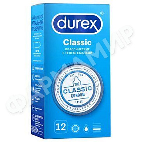 ПРЕЗЕРВАТИВЫ DUREX (ДЮРЕКС) CLASSIK КЛАССИЧЕСКИЕ №12
