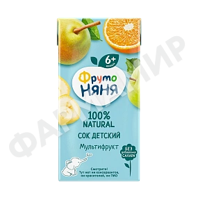 СОК Д/ДЕТЕЙ ФРУТО НЯНЯ МУЛЬТИФРУКТ 200МЛ