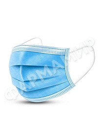 МАСКА ОДНОРАЗ ТРЕХСЛОЙ ГОЛУБАЯ РОССИЯ