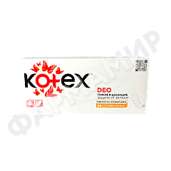 ПРОКЛАДКИ ЕЖЕДНЕВНЫЕ KOTEX (КОТЕКС) DEO СУПЕР ТОНКИЕ 20ШТ