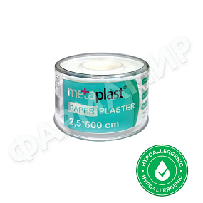ЛЕЙКОПЛАСТЫРЬ НА БУМАЖ ОСНОВЕ 2,5*500СМ METAPLAST