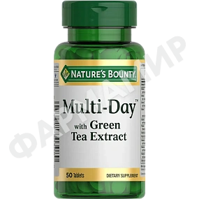 МУЛЬТИДЭЙ С ЭКСТРАКТОМ ЛИСТЬЕВ ЗЕЛ ЧАЯ ТАБЛ №50 NATURES'S BOUNTY (НЕЙЧЕРЕС БАУНТИ)
