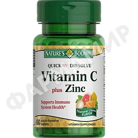 ВИТАМИН С + ЦИНК №60 ТАБЛ NATURES'S BOUNTY (НЕЙЧЕРЕС БАУНТИ)