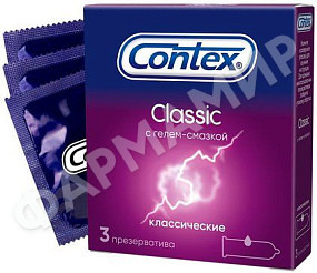 ПРЕЗЕРВАТИВЫ CONTEX (КОНТЕКС) КЛАССИЧЕСКИЕ №3