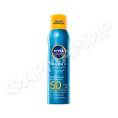 СПРЕЙ СУХОЙСОЛНЦЕЗАЩИТНЫЙ СУХОЙ СПРЕЙ NIVEA (НИВЕЯ) SPF 50 ЗАЩИТА И ЛЕГКОСТЬ 200МЛ