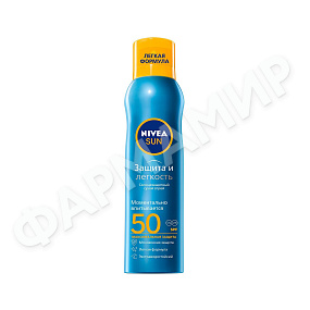 СПРЕЙ СУХОЙСОЛНЦЕЗАЩИТНЫЙ СУХОЙ СПРЕЙ NIVEA (НИВЕЯ) SPF 50 ЗАЩИТА И ЛЕГКОСТЬ 200МЛ